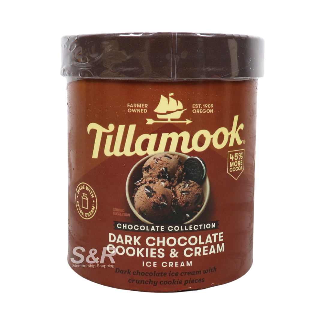 Tillamook Dark Chocolate Cookies & Cream Ice Cream Tub 1.42L